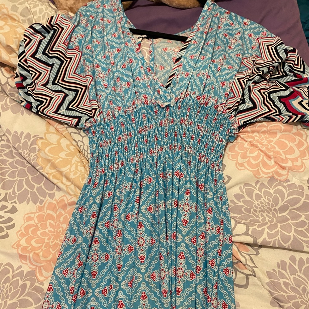 Fun print maxi dress